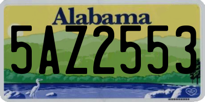 AL license plate 5AZ2553