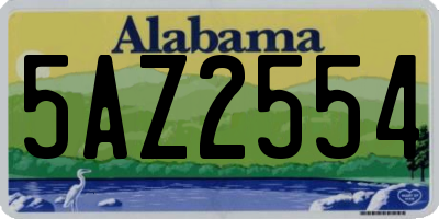 AL license plate 5AZ2554