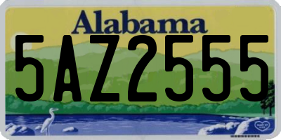AL license plate 5AZ2555