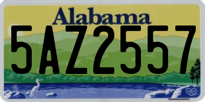 AL license plate 5AZ2557