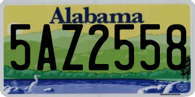 AL license plate 5AZ2558