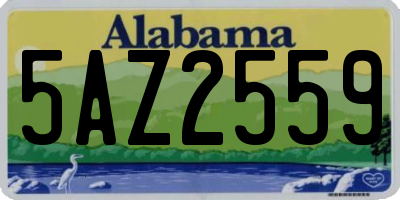 AL license plate 5AZ2559