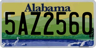 AL license plate 5AZ2560