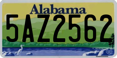 AL license plate 5AZ2562