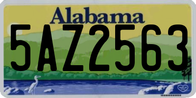 AL license plate 5AZ2563