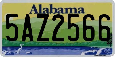 AL license plate 5AZ2566