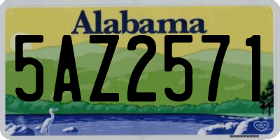 AL license plate 5AZ2571