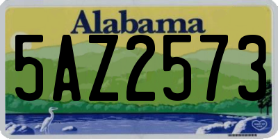 AL license plate 5AZ2573
