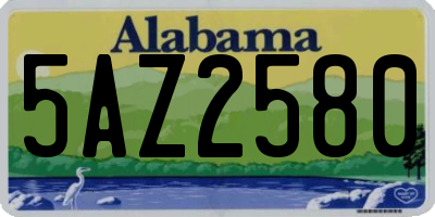 AL license plate 5AZ2580