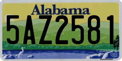 AL license plate 5AZ2581