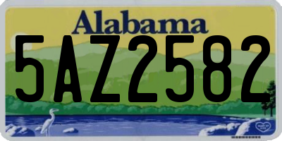 AL license plate 5AZ2582