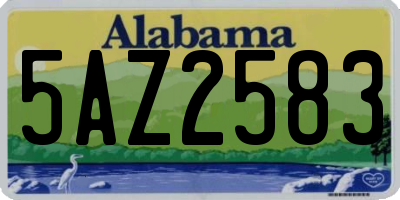 AL license plate 5AZ2583
