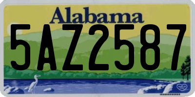 AL license plate 5AZ2587