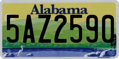 AL license plate 5AZ2590