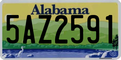 AL license plate 5AZ2591