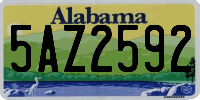 AL license plate 5AZ2592