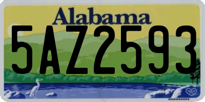 AL license plate 5AZ2593