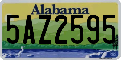 AL license plate 5AZ2595