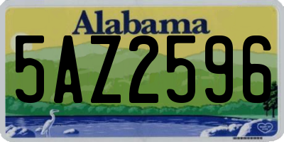 AL license plate 5AZ2596