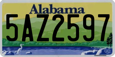 AL license plate 5AZ2597
