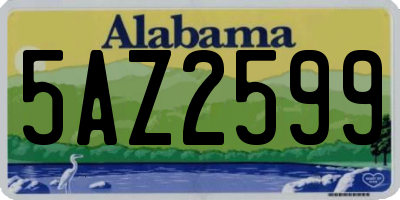 AL license plate 5AZ2599