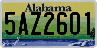 AL license plate 5AZ2601