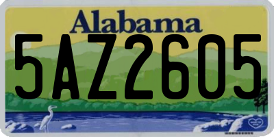 AL license plate 5AZ2605
