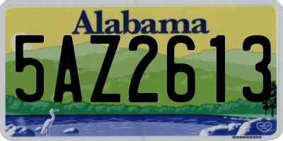 AL license plate 5AZ2613
