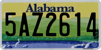 AL license plate 5AZ2614