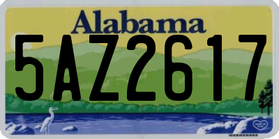 AL license plate 5AZ2617