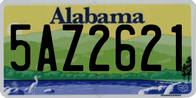 AL license plate 5AZ2621