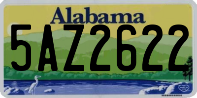 AL license plate 5AZ2622