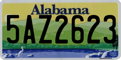 AL license plate 5AZ2623