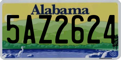 AL license plate 5AZ2624