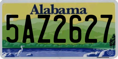 AL license plate 5AZ2627