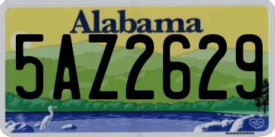 AL license plate 5AZ2629