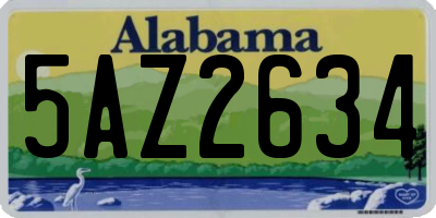 AL license plate 5AZ2634