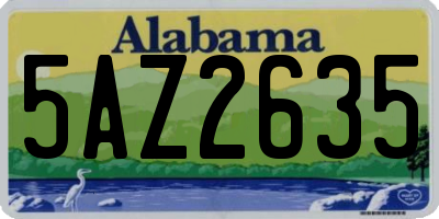 AL license plate 5AZ2635