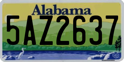 AL license plate 5AZ2637
