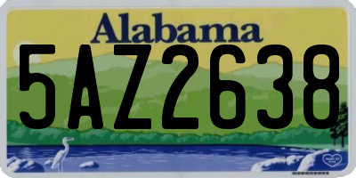 AL license plate 5AZ2638
