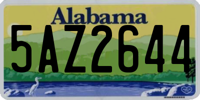 AL license plate 5AZ2644