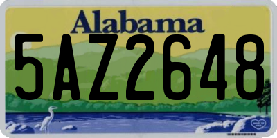 AL license plate 5AZ2648