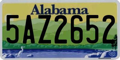 AL license plate 5AZ2652