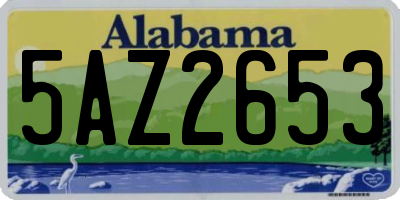AL license plate 5AZ2653