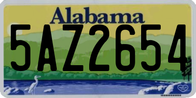 AL license plate 5AZ2654
