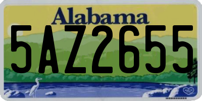 AL license plate 5AZ2655
