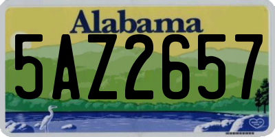 AL license plate 5AZ2657