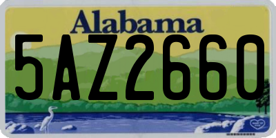 AL license plate 5AZ2660