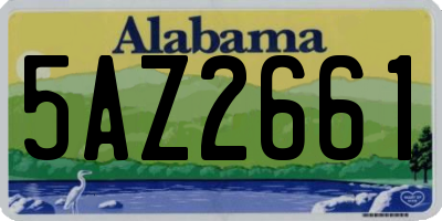 AL license plate 5AZ2661