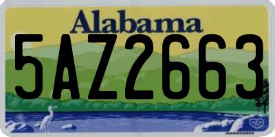 AL license plate 5AZ2663